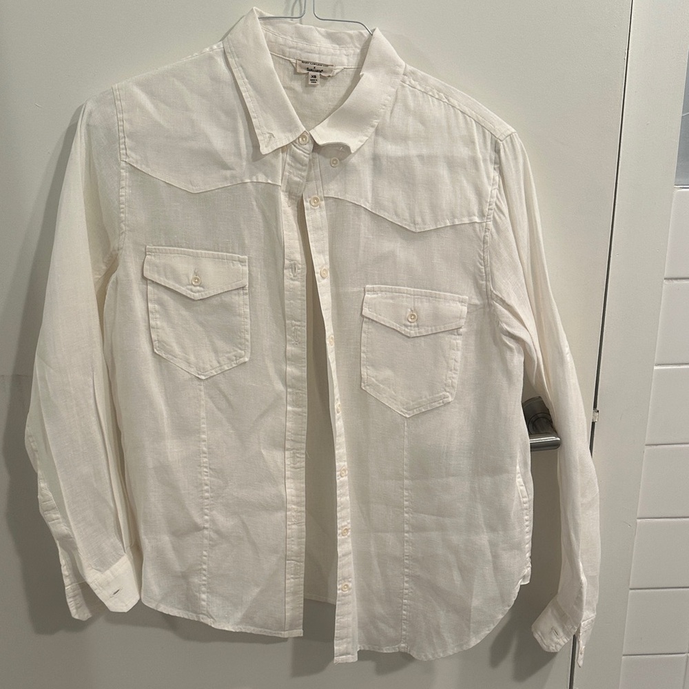 Splendid Cream Button Down Shirt